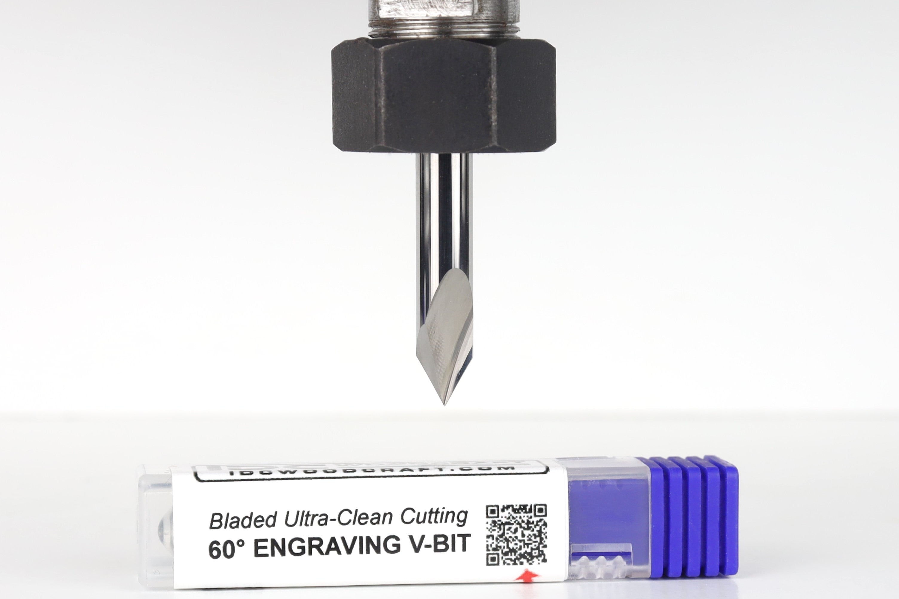 Ultra-Clean Cutting 60 Degree V-bit for CNC Routers, 1/4 Shank