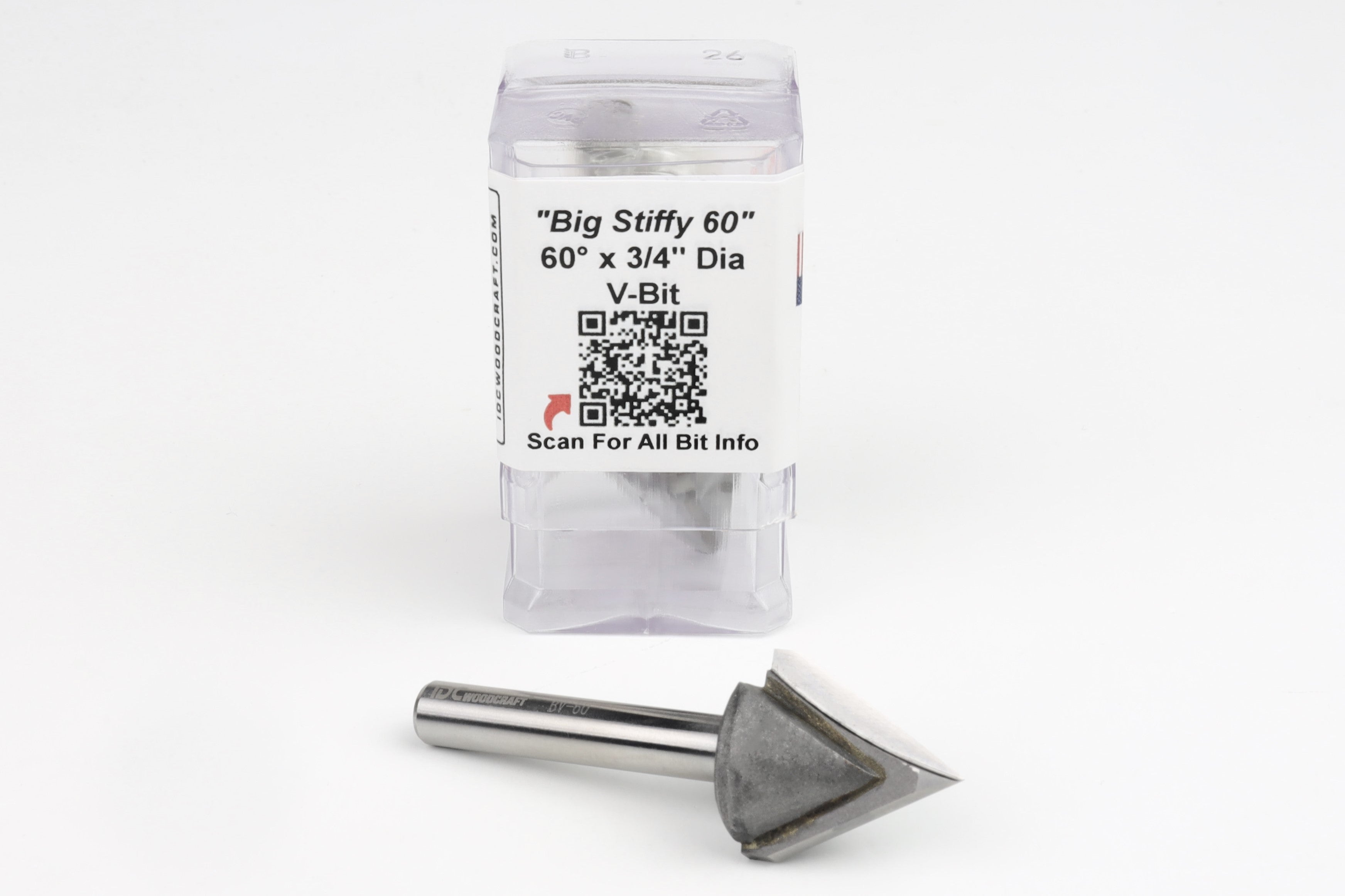 60 Degree V Grooving Bit for CNC Routers, 1/4 Shank