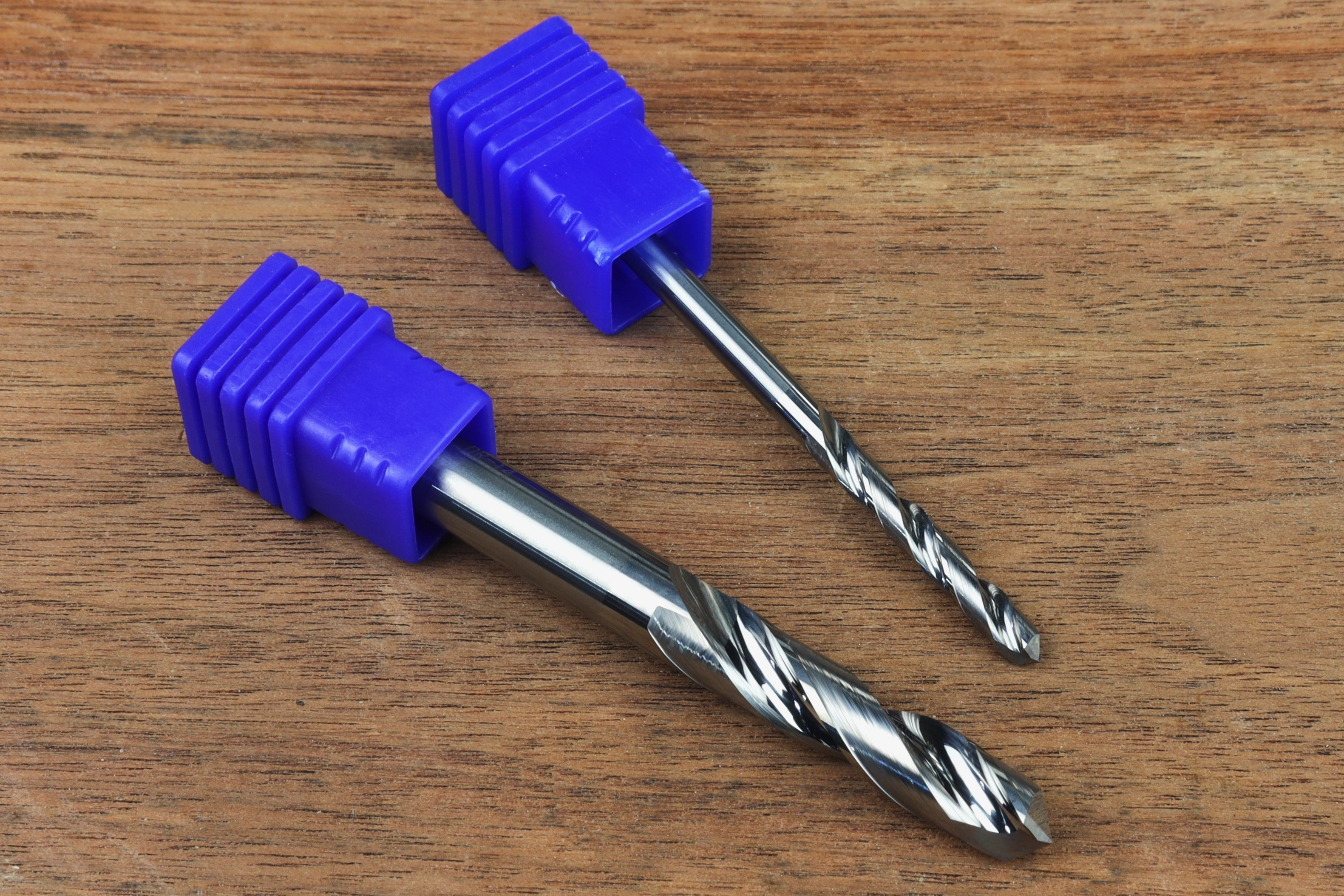 Extreme-Performance 1/8" & 1/4" Carbide Drill Bit Set for CNC Routers for Cribbage Board Making and Other CNC Projects