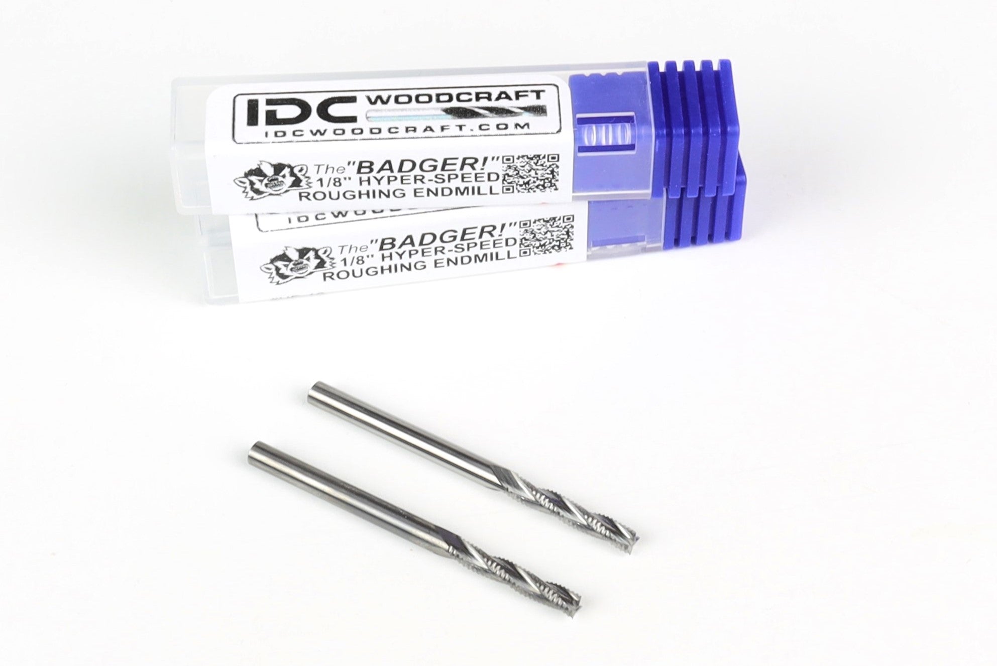 2-Piece Set "BADGER" 1/8 High-Speed Roughing CNC Router Bit, 1/8 Shank