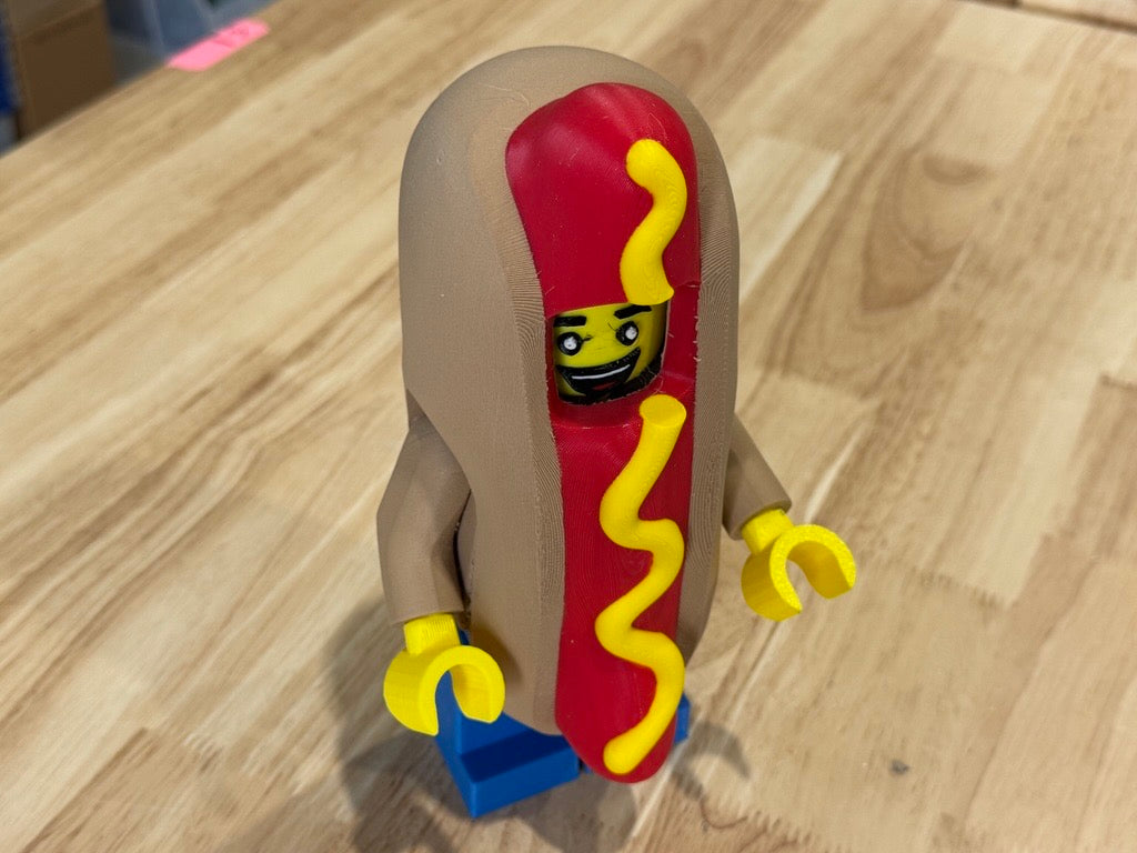 9" Tall Minifig in Hot Dog Costume