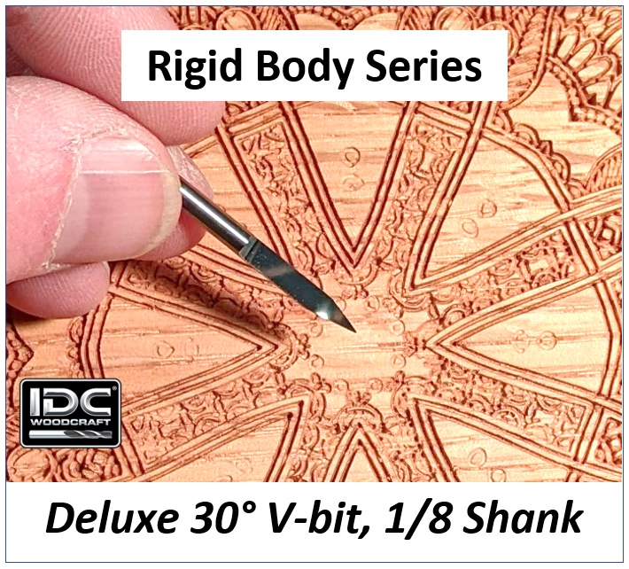 Deluxe 1/8 Shank 30 Degree Engraving V-Bit for CNC Routers