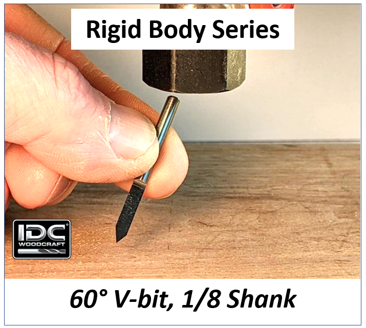 Deluxe 1/8 Shank 60 Degree Engraving V-Bit for CNC Routers