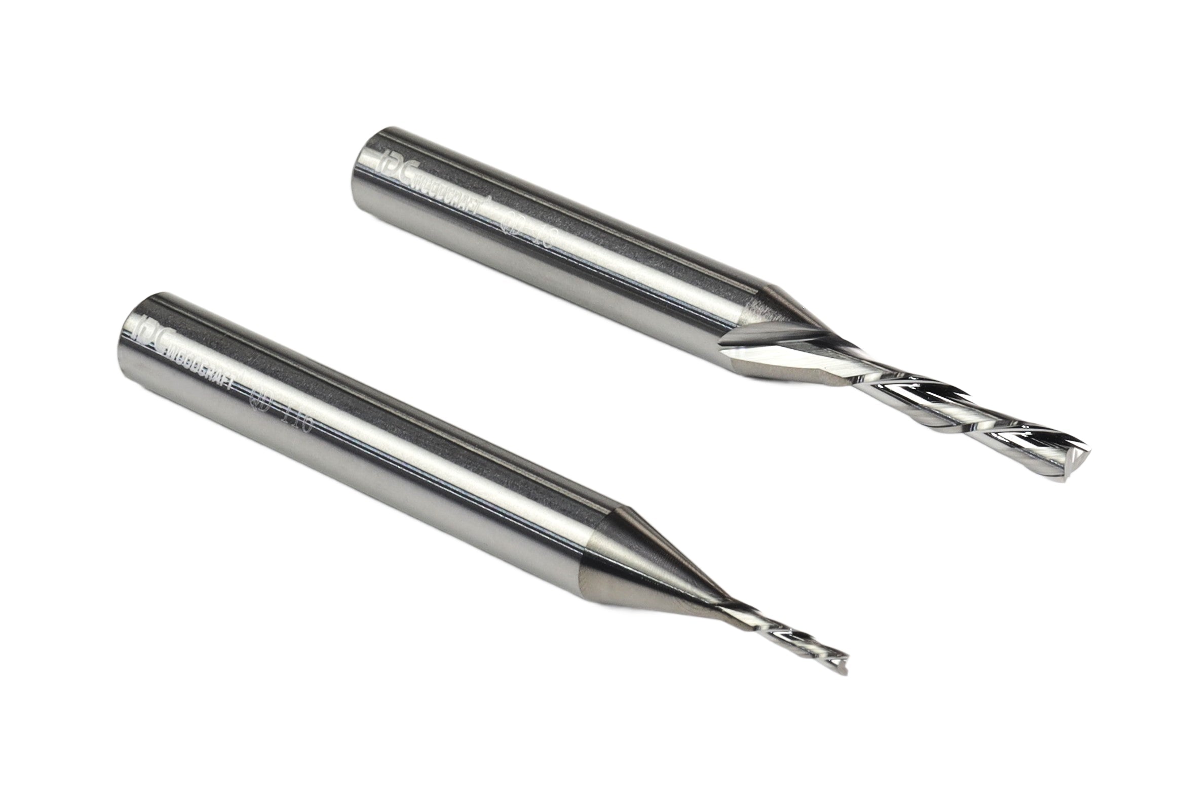 1/8 & 1/16 Down Cut Endmill Bits For CNC Routers, 1/4" Shank