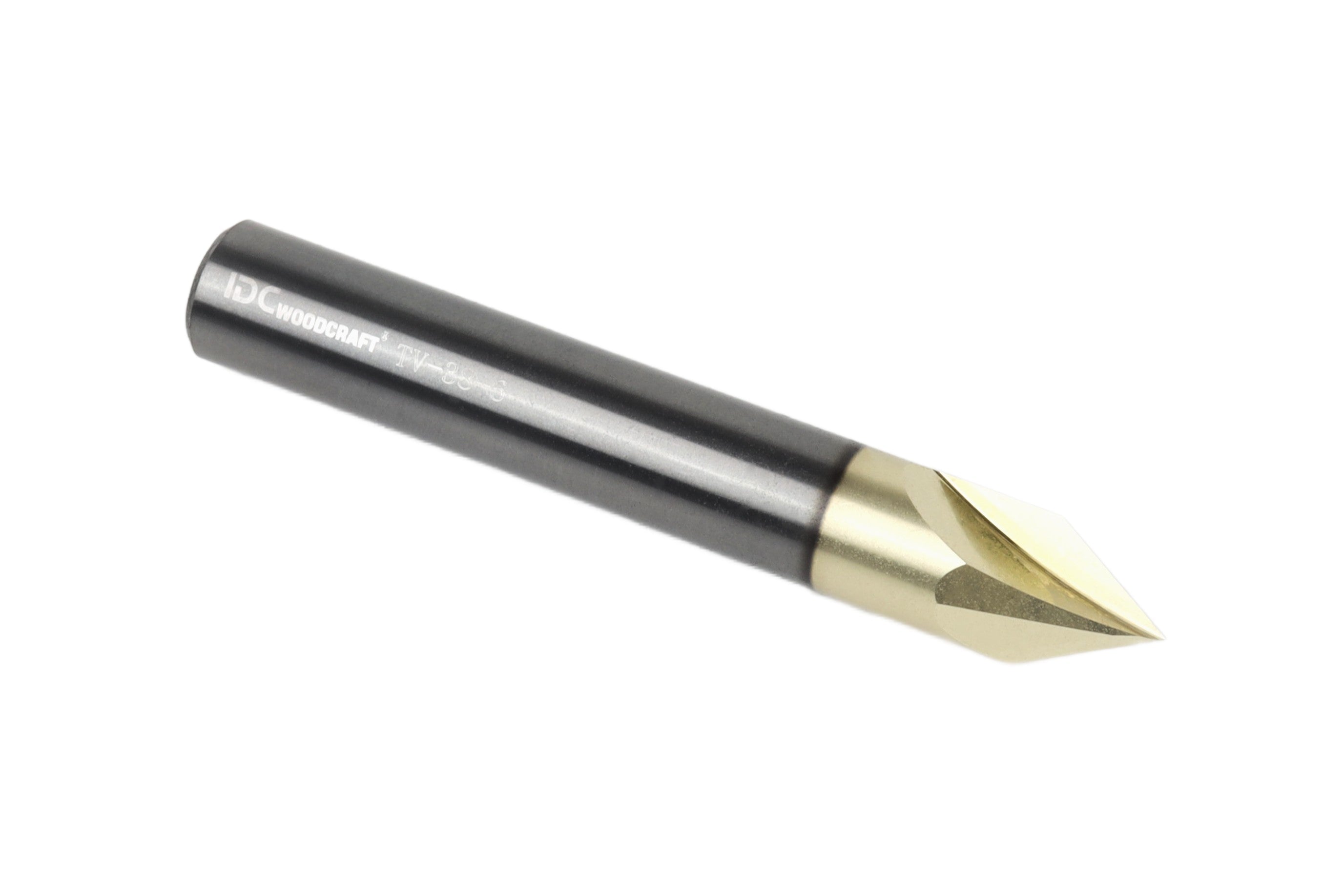 Ultra-Clean Cutting 60 Degree V-bit for CNC Routers, 3/8" Shank