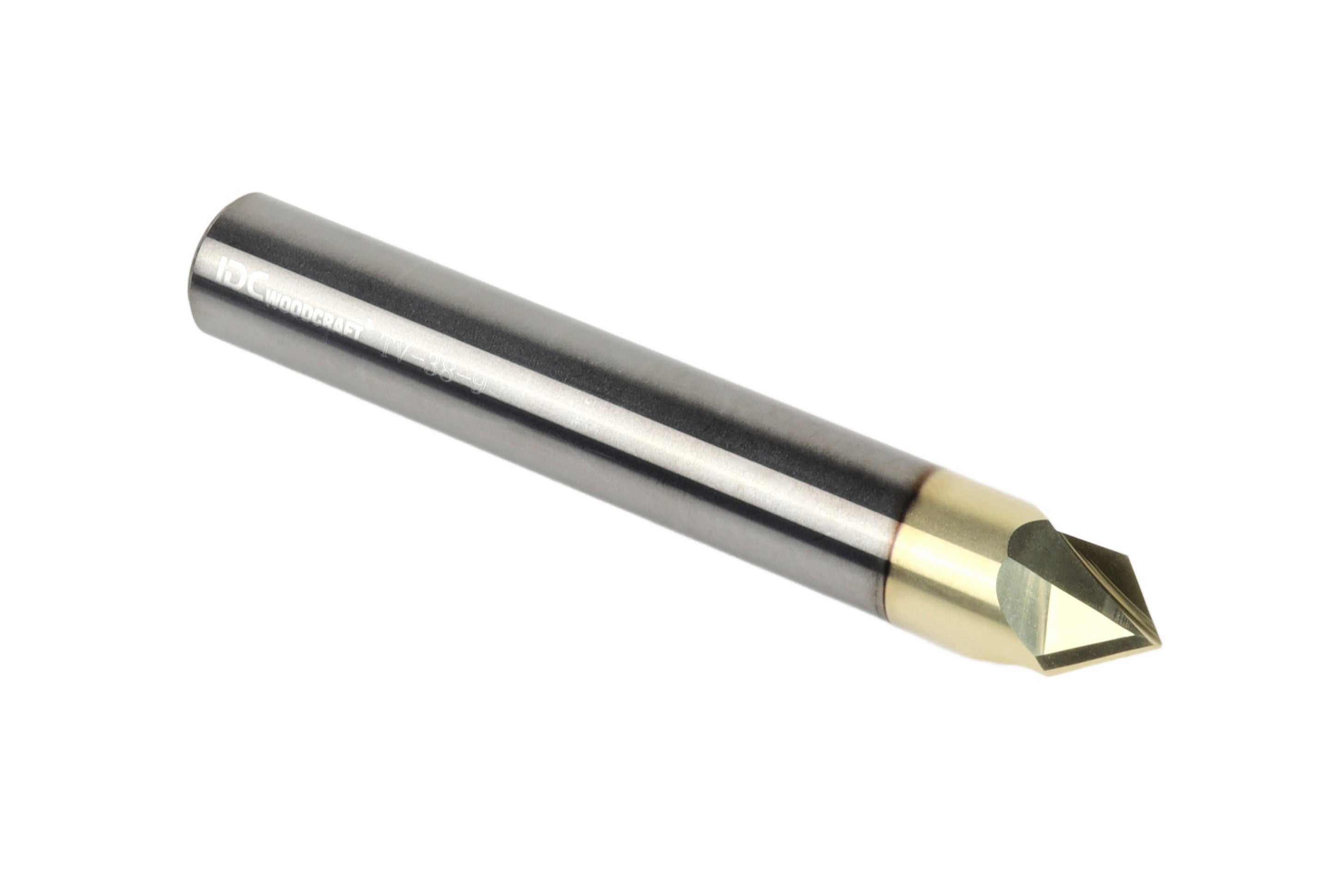 Ultra-Clean Cutting 90 Degree V-bit for CNC Routers, 3/8 Shank